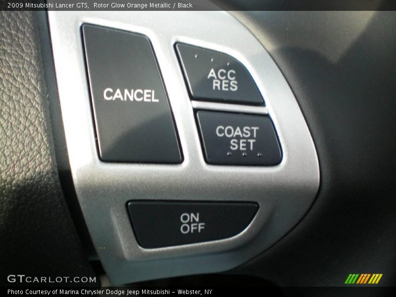 Rotor Glow Orange Metallic / Black 2009 Mitsubishi Lancer GTS