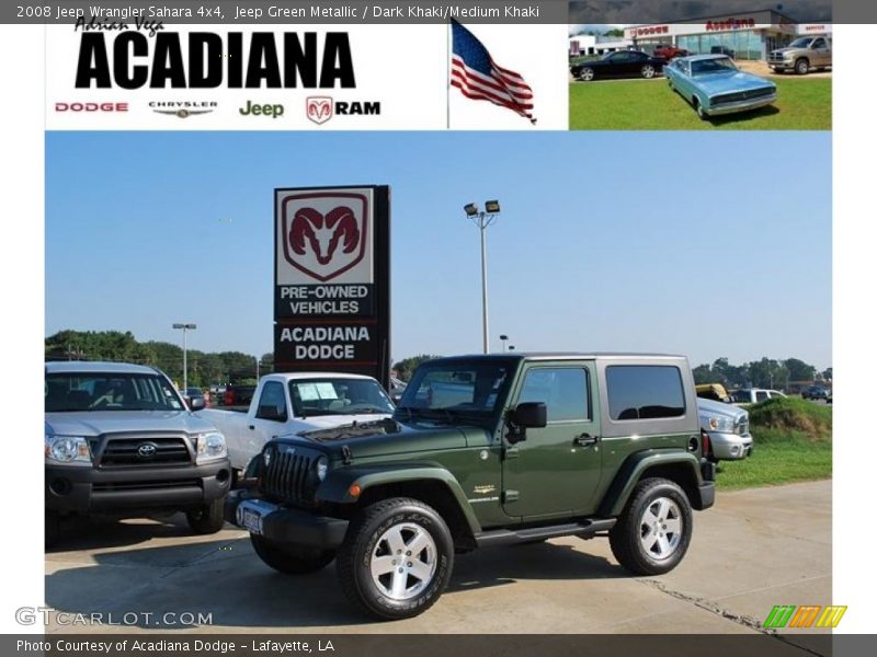 Jeep Green Metallic / Dark Khaki/Medium Khaki 2008 Jeep Wrangler Sahara 4x4