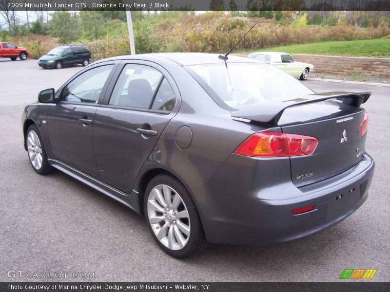 Graphite Gray Pearl / Black 2009 Mitsubishi Lancer GTS