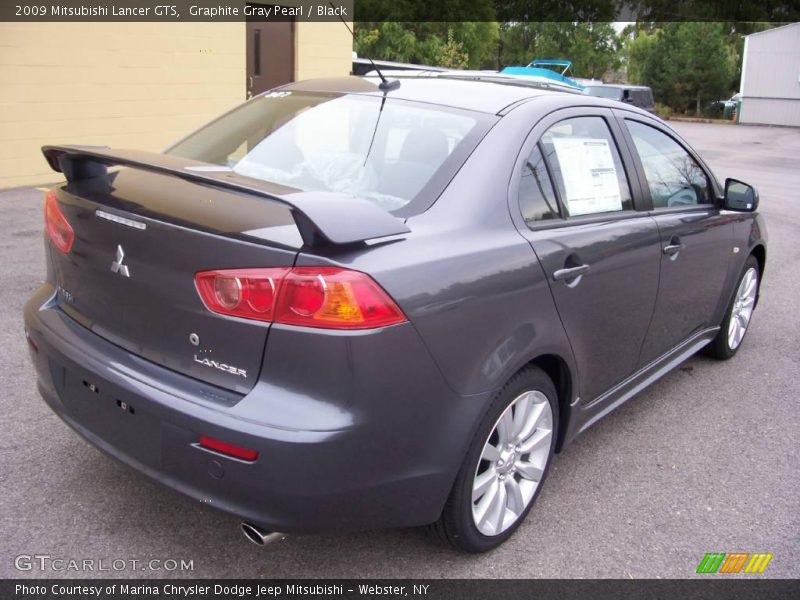 Graphite Gray Pearl / Black 2009 Mitsubishi Lancer GTS