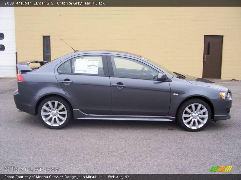 Graphite Gray Pearl / Black 2009 Mitsubishi Lancer GTS