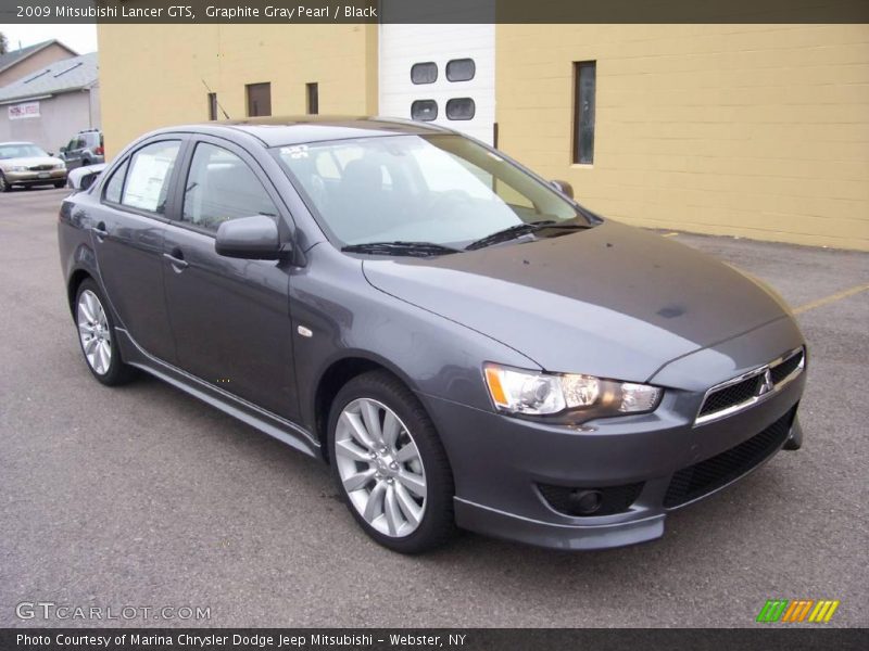 Graphite Gray Pearl / Black 2009 Mitsubishi Lancer GTS