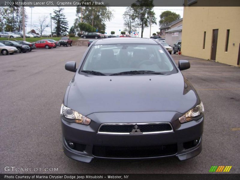 Graphite Gray Pearl / Black 2009 Mitsubishi Lancer GTS