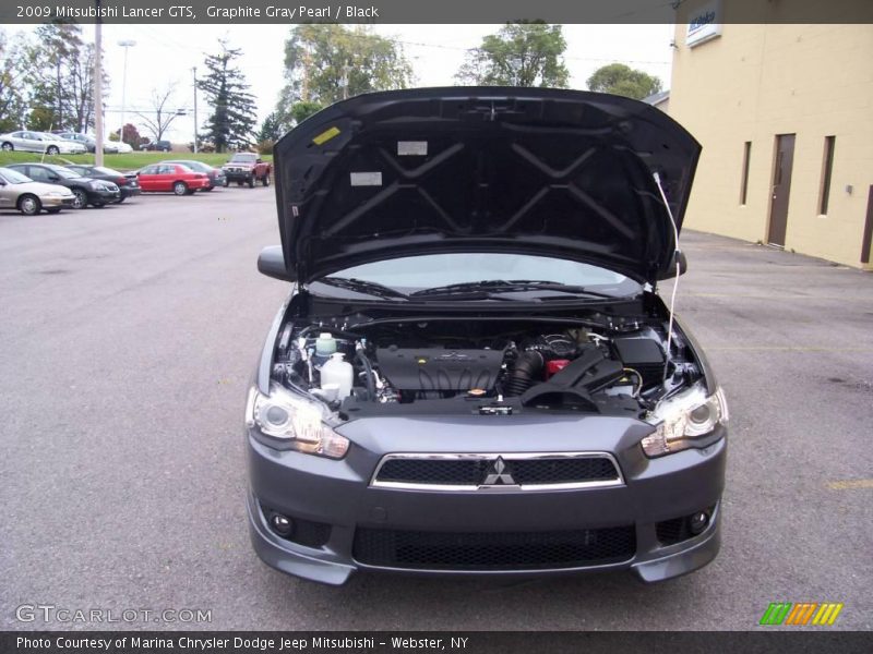 Graphite Gray Pearl / Black 2009 Mitsubishi Lancer GTS