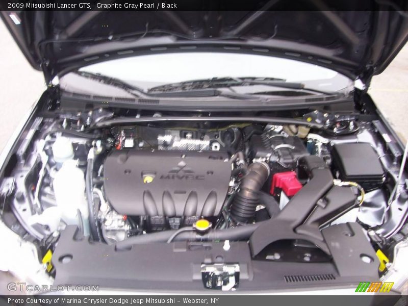 Graphite Gray Pearl / Black 2009 Mitsubishi Lancer GTS