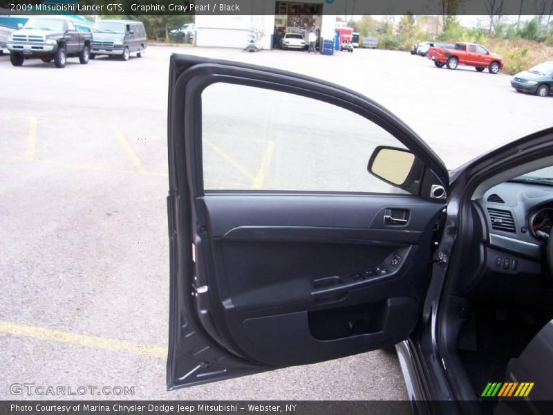 Graphite Gray Pearl / Black 2009 Mitsubishi Lancer GTS