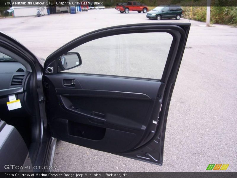 Graphite Gray Pearl / Black 2009 Mitsubishi Lancer GTS