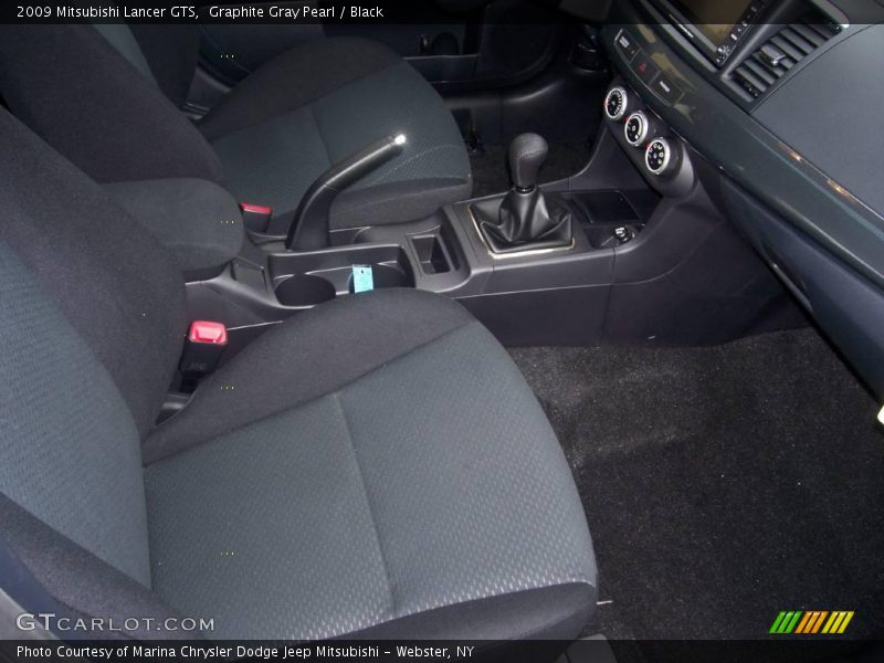 Graphite Gray Pearl / Black 2009 Mitsubishi Lancer GTS