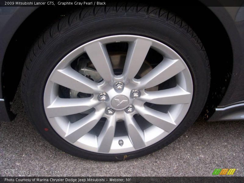 Graphite Gray Pearl / Black 2009 Mitsubishi Lancer GTS