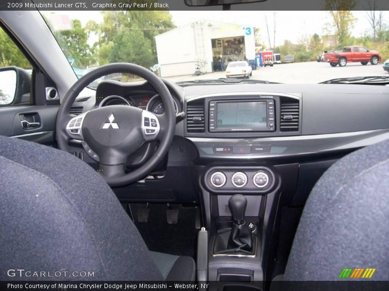 Graphite Gray Pearl / Black 2009 Mitsubishi Lancer GTS