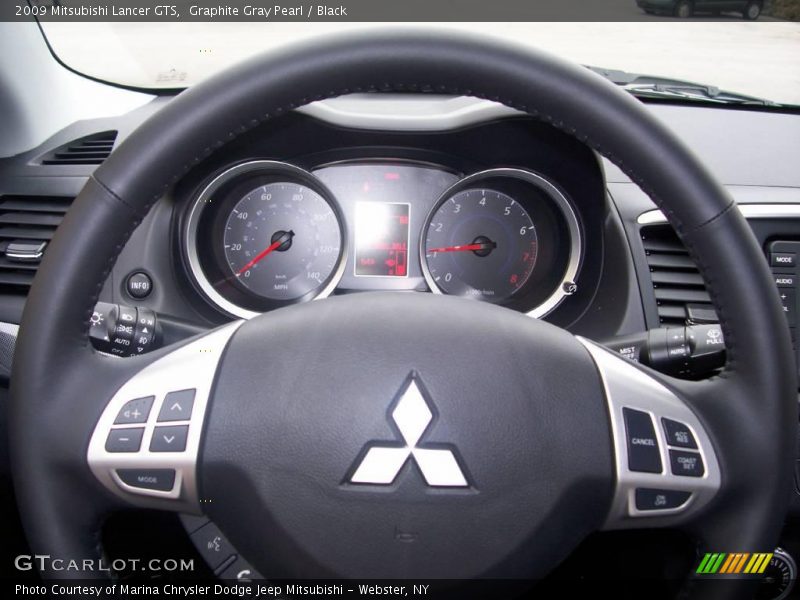 Graphite Gray Pearl / Black 2009 Mitsubishi Lancer GTS