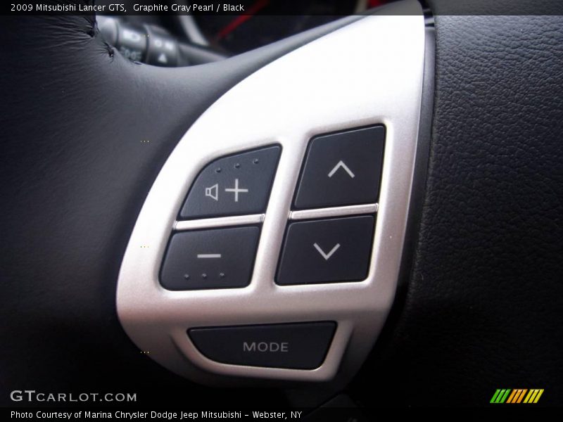 Graphite Gray Pearl / Black 2009 Mitsubishi Lancer GTS