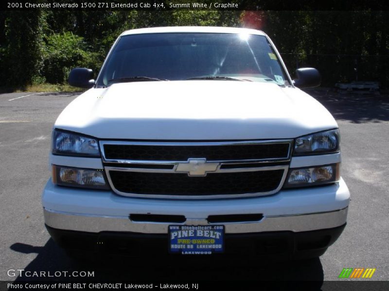 Summit White / Graphite 2001 Chevrolet Silverado 1500 Z71 Extended Cab 4x4