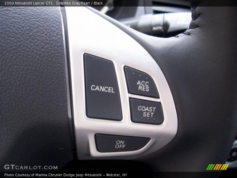 Graphite Gray Pearl / Black 2009 Mitsubishi Lancer GTS