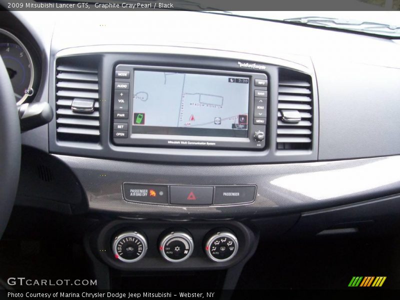 Graphite Gray Pearl / Black 2009 Mitsubishi Lancer GTS