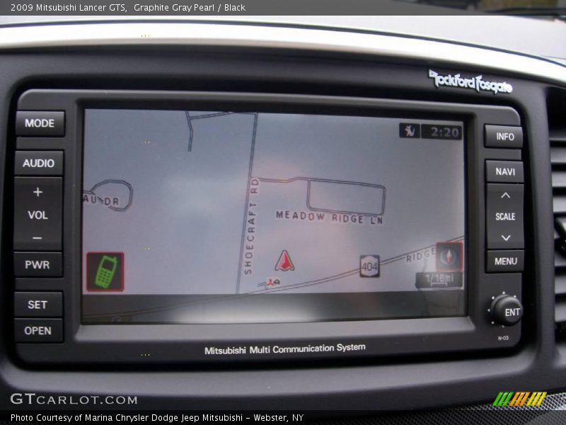 Graphite Gray Pearl / Black 2009 Mitsubishi Lancer GTS