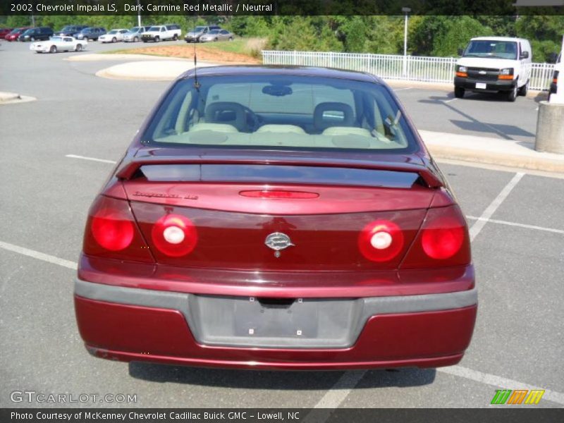 Dark Carmine Red Metallic / Neutral 2002 Chevrolet Impala LS