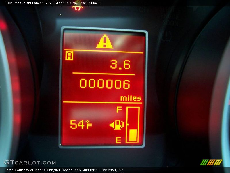 Graphite Gray Pearl / Black 2009 Mitsubishi Lancer GTS