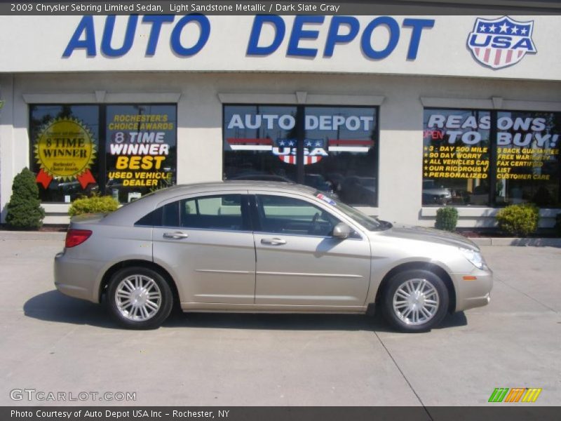Light Sandstone Metallic / Dark Slate Gray 2009 Chrysler Sebring Limited Sedan