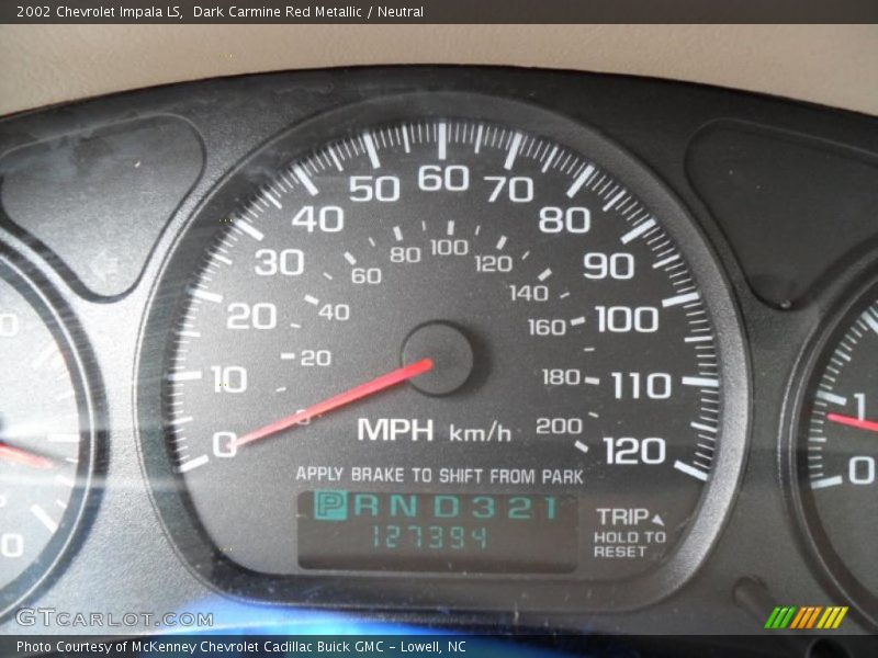 Dark Carmine Red Metallic / Neutral 2002 Chevrolet Impala LS