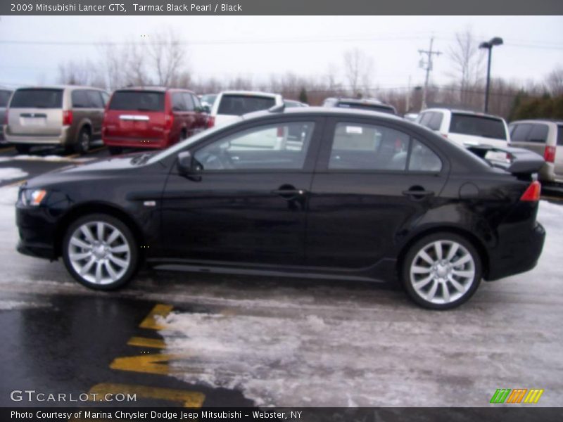 Tarmac Black Pearl / Black 2009 Mitsubishi Lancer GTS