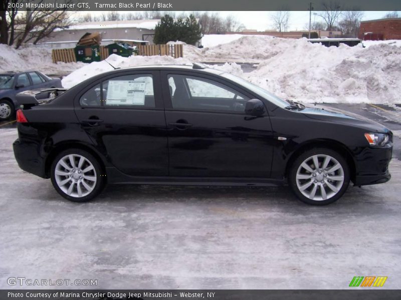 Tarmac Black Pearl / Black 2009 Mitsubishi Lancer GTS