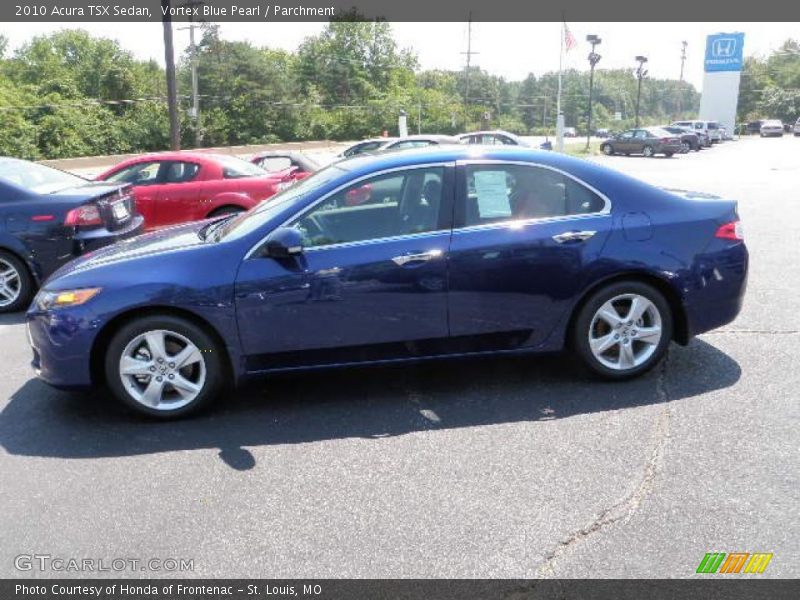 Vortex Blue Pearl / Parchment 2010 Acura TSX Sedan