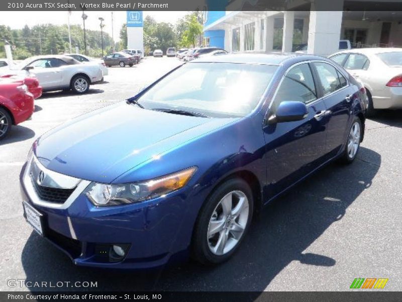 Vortex Blue Pearl / Parchment 2010 Acura TSX Sedan