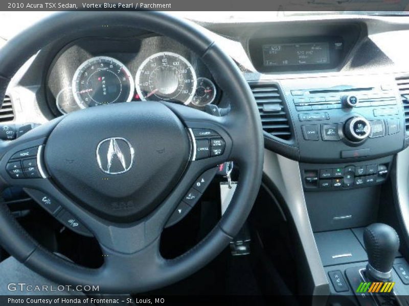 Vortex Blue Pearl / Parchment 2010 Acura TSX Sedan