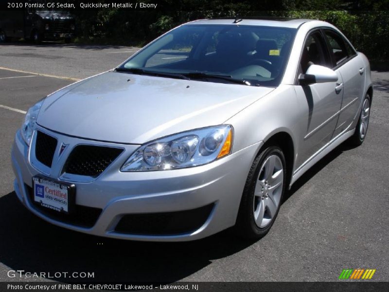 Quicksilver Metallic / Ebony 2010 Pontiac G6 Sedan