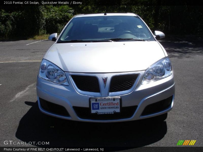 Quicksilver Metallic / Ebony 2010 Pontiac G6 Sedan