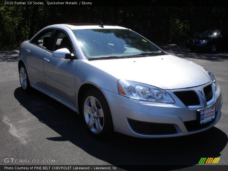 Quicksilver Metallic / Ebony 2010 Pontiac G6 Sedan