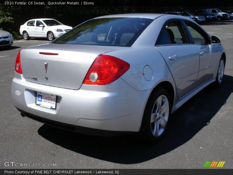 Quicksilver Metallic / Ebony 2010 Pontiac G6 Sedan