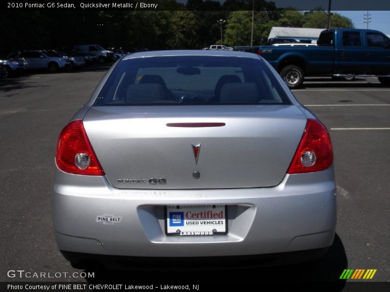 Quicksilver Metallic / Ebony 2010 Pontiac G6 Sedan