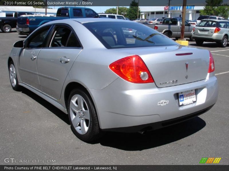 Quicksilver Metallic / Ebony 2010 Pontiac G6 Sedan