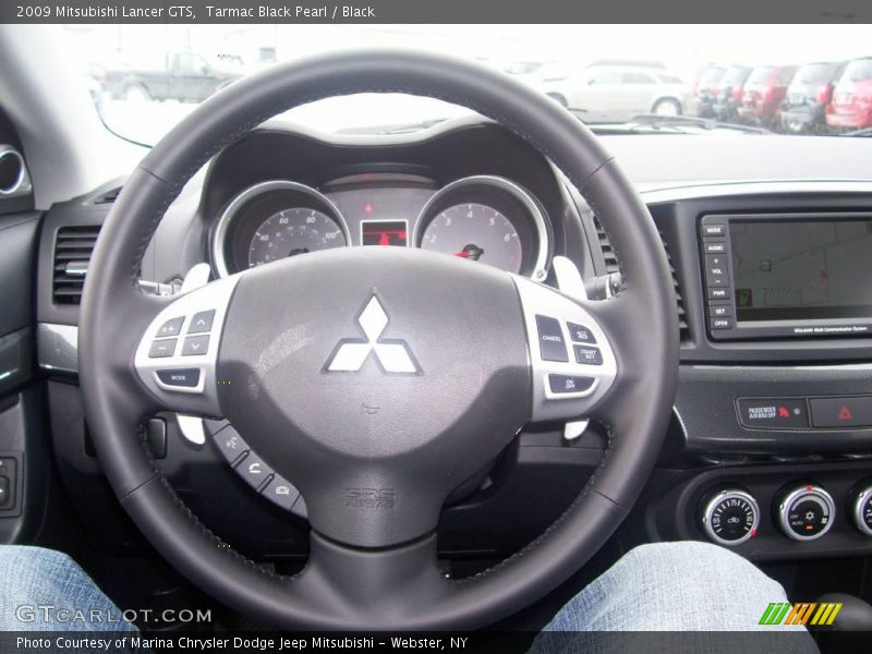 Tarmac Black Pearl / Black 2009 Mitsubishi Lancer GTS
