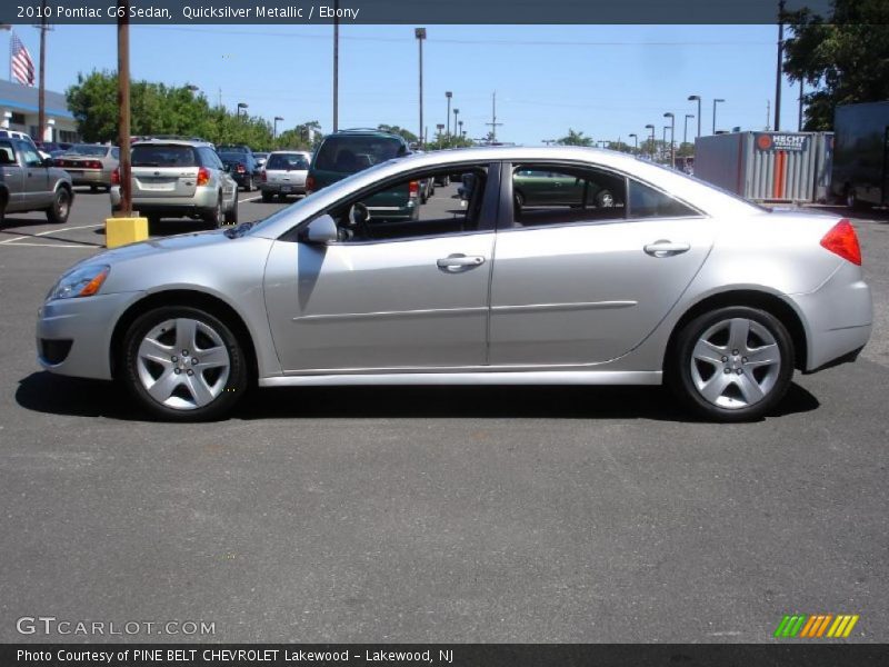 Quicksilver Metallic / Ebony 2010 Pontiac G6 Sedan