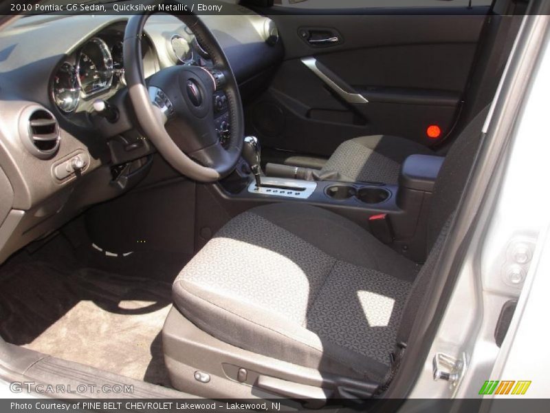 Quicksilver Metallic / Ebony 2010 Pontiac G6 Sedan