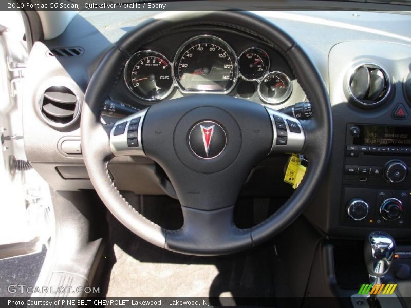 Quicksilver Metallic / Ebony 2010 Pontiac G6 Sedan