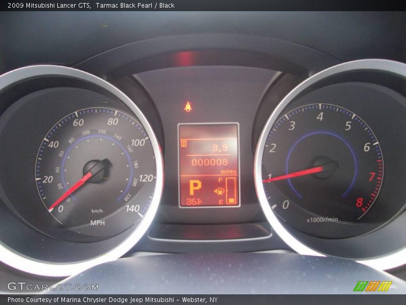Tarmac Black Pearl / Black 2009 Mitsubishi Lancer GTS