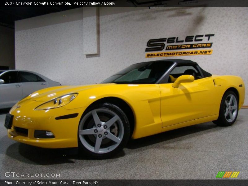 Velocity Yellow / Ebony 2007 Chevrolet Corvette Convertible