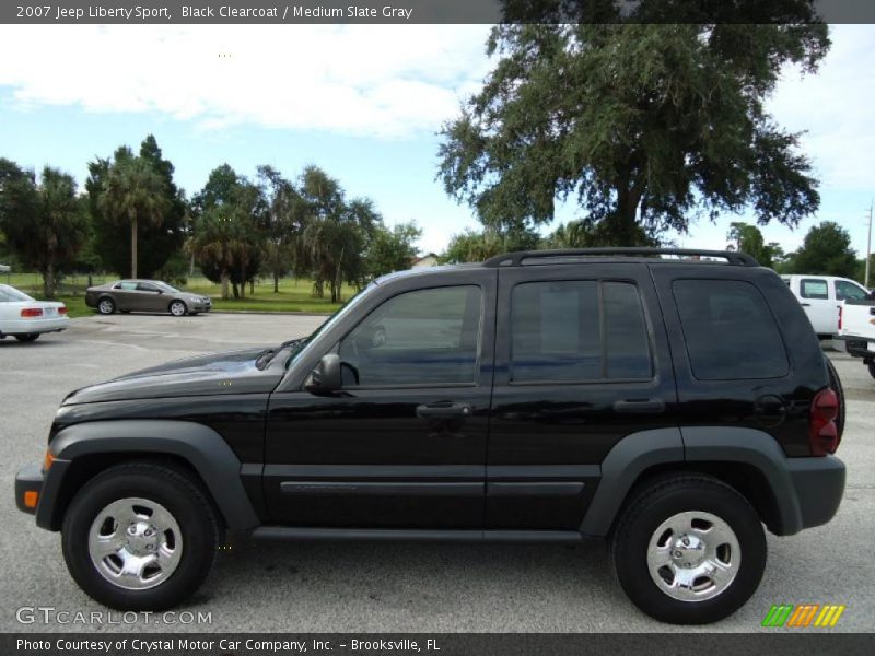 Black Clearcoat / Medium Slate Gray 2007 Jeep Liberty Sport