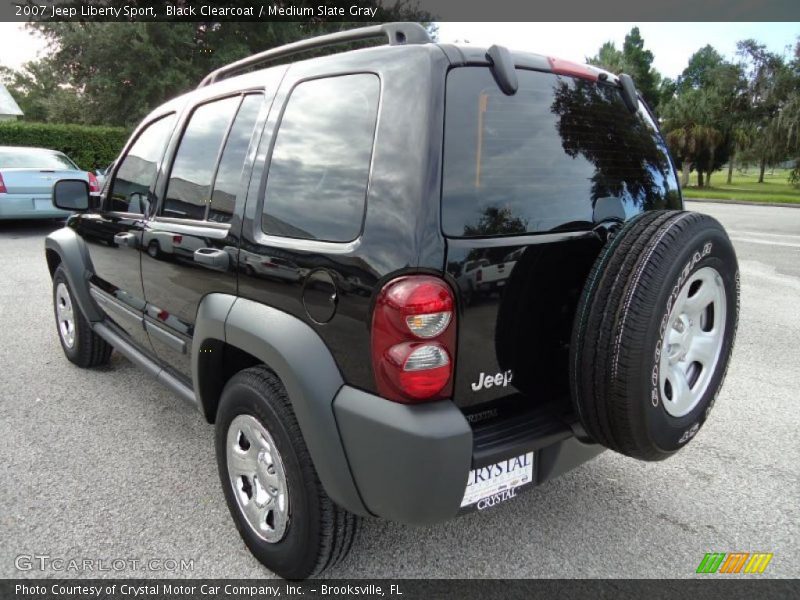 Black Clearcoat / Medium Slate Gray 2007 Jeep Liberty Sport