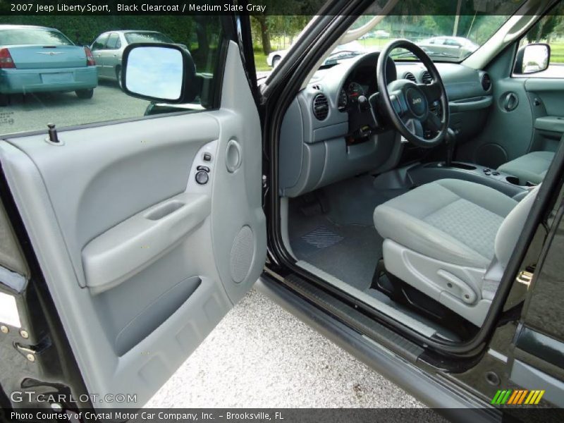 Black Clearcoat / Medium Slate Gray 2007 Jeep Liberty Sport