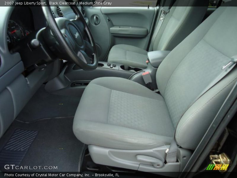 Black Clearcoat / Medium Slate Gray 2007 Jeep Liberty Sport