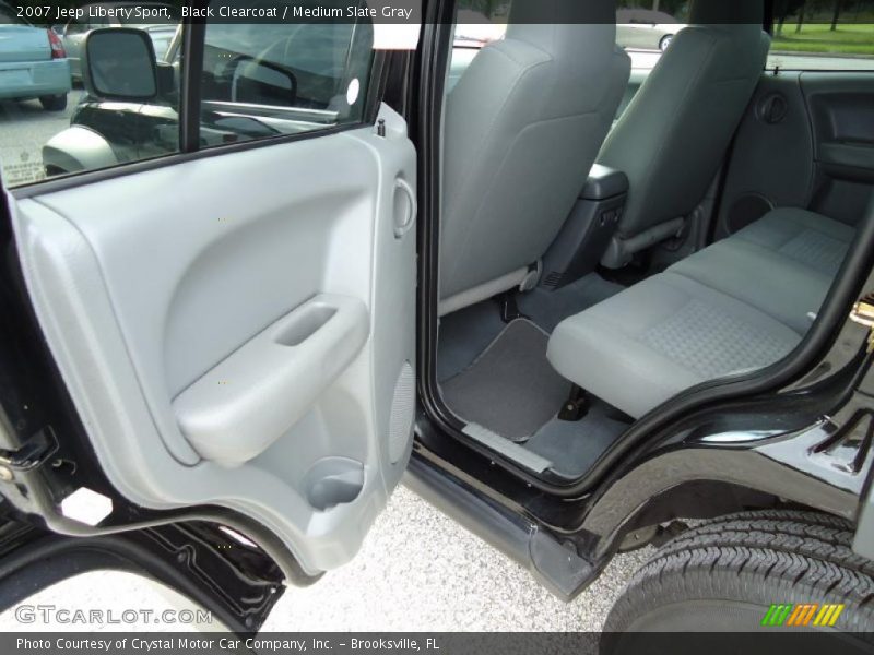 Black Clearcoat / Medium Slate Gray 2007 Jeep Liberty Sport