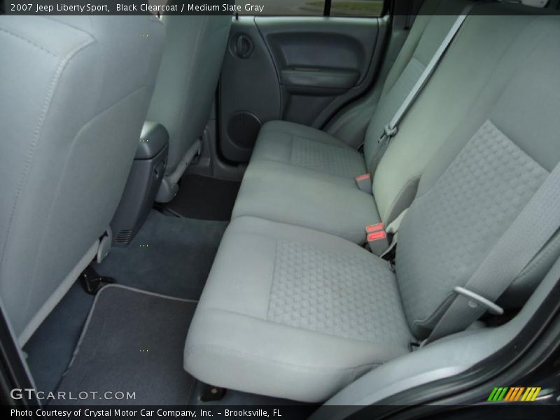 Black Clearcoat / Medium Slate Gray 2007 Jeep Liberty Sport