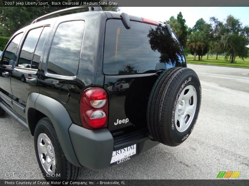 Black Clearcoat / Medium Slate Gray 2007 Jeep Liberty Sport