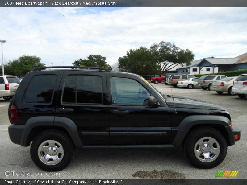 Black Clearcoat / Medium Slate Gray 2007 Jeep Liberty Sport