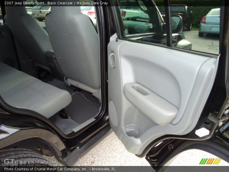 Black Clearcoat / Medium Slate Gray 2007 Jeep Liberty Sport